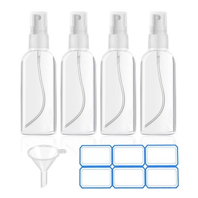 DTDNZKN 4 Pack 1 Oz (30ml) Mini Spray Bottles Clear Travel Size 30ml, clear 