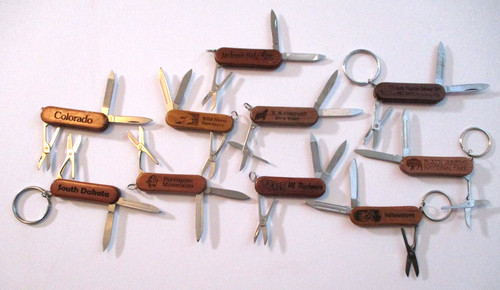 10 MODERN MULTI USE FOLDING BLADE WOOD HANDLE KNIVES ~ NATIONAL PARKS + *BIG LOT