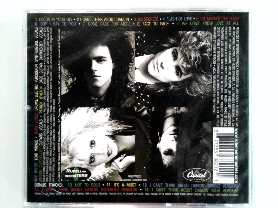 Missing Persons Color In Your Life CD Rubellan Remasters New Wave Bonus Tracks Foto 2 de 2