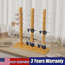 Multi-Layers Wood Sunglass Display Rack Eyeglasses Show Stand 24 Pairs of Glasse