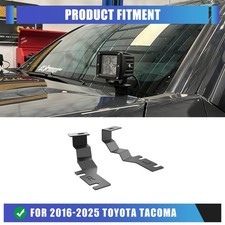 Hood Pair Led Light Bar A Pillar Ditch Mount Bracket For 2016-2026 Toyota Tacoma