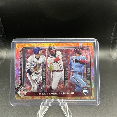 2025 Topps Series 1 -  Shohei Ohtani, Kyle Schwarber, Marcell Ozuna  Flowers /50