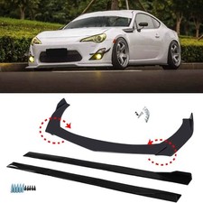 Glossy Black Front Bumper Lip Side Skirt Kit Extensions For Lexus Is250 Is350 Glossy Black Front Bumper Lip Side Skirt Kit Extensions For Lexus Is250 Is350
