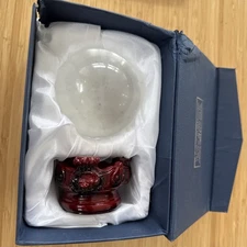 Amlong Crystal Ball 3” Redwood Lion Resin Stand