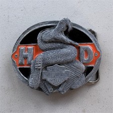 Harley-Davidson H-D Bar & Shield Snake Belt Buckle USA