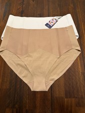 Honeylove ShineTech Brief Shapewear Beige White- 3X Seamless Tummy Control-New 