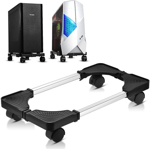 Computerständer Desktop CPU PC Tower Ständer Rollwagen Halterung mit 4 Rollen - Bild 2 von 14