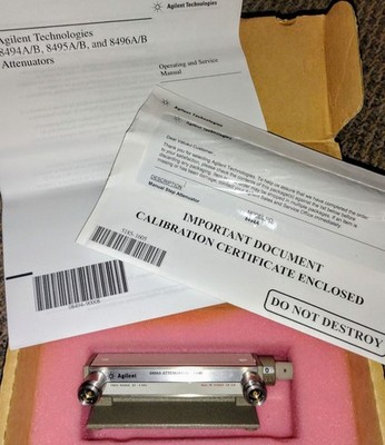 Agilent HP 8494A DC-4GHz 11dB  Attenuator NEW in OP w/ Sealed Calb Documentation