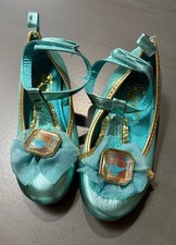 Retired Disney Store Princess Jasmine Dress Up Costume Shoes Kids Aladdin 13/1