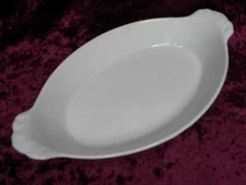 PILLIVUYT Individual 11" Long Oval Porcelain Au Gratin Casserole Dish FRANCE