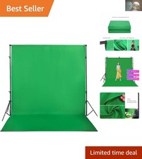 8x10ft Green Screen Chromakey Muslin Backdrop for Professional Photography