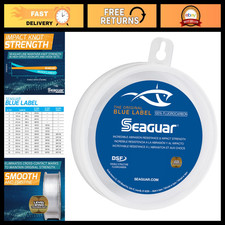 100 Fluorocarbon Fishing Leader Line for Saltwater, Clear, Multiple Sizes Avail