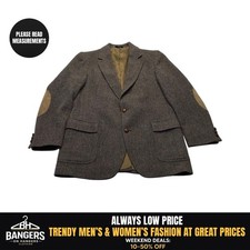 Vintage Pendleton Blazer Mens 42 Brown Wool Coat Jacket Elbow Patches USA Made