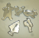 11 Aluminum Cookie Cutters Fluted Rooster Rabbit Heart Club Spade Gingerbread — photo 7