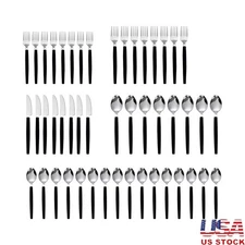 49 Piece Stainless Steel Flatware Set 8 W/ Organizer Tray Dishwasher Safe New