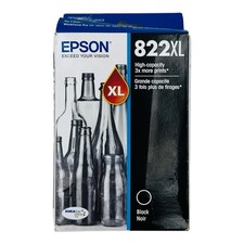 Genuine Epson 822XL Black Ink Cartridge T822XL120-S Exp 05/2025 Sealed Box