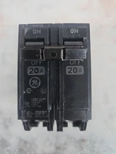 GE General Electric THQB2120 20A 240/120 VAC 2 Pole Circuit Breaker NT