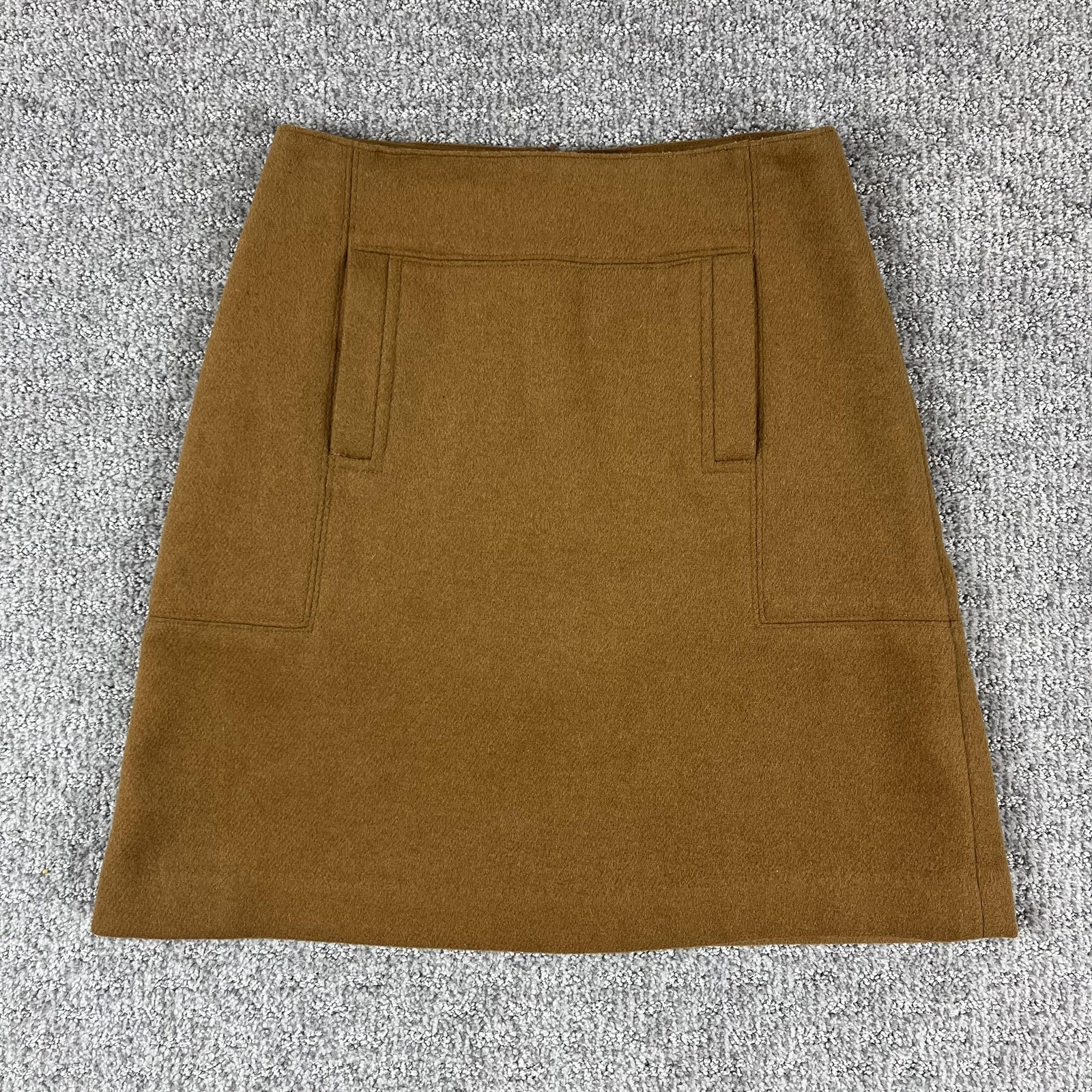 Ann Taylor LOFT Skirt Womens 2 Brown Wool Blend A-Line Career Preppy Business