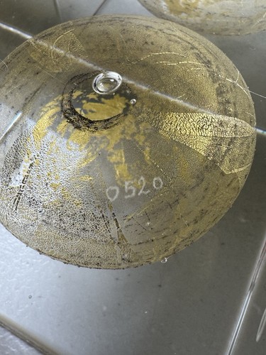 Paperweight Art Glass Sculpture Gold Globe Paperweight Signed Torben Jorgensen - Picture 12 of 20