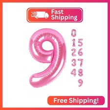 9 Balloon Number 40 Inch Pink Balloons for 9 19 Birthday Party Decoration