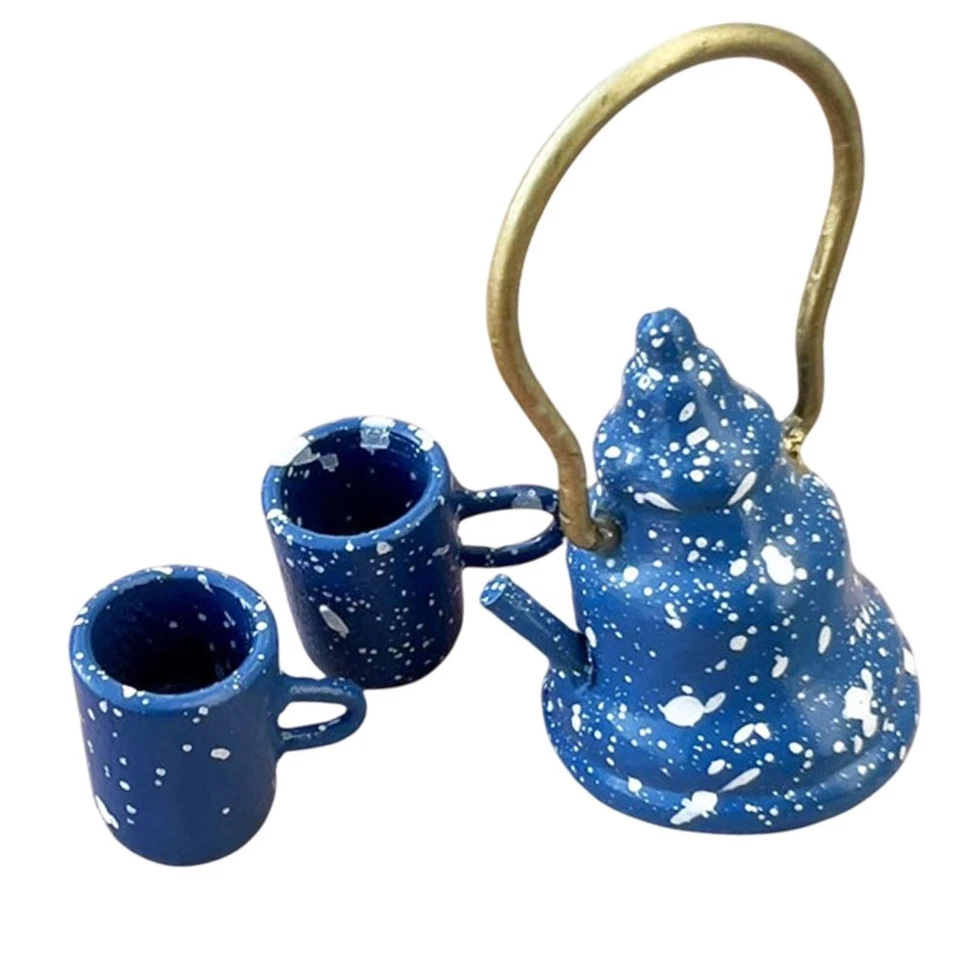 Set di tazze per casa delle bambole in scala 1/2, set di giocattoli in - Immagine 4 di 4