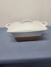 Rachel Ray 2.5 Qt. Covered Casserole White Stoneware Ovenproof Retired