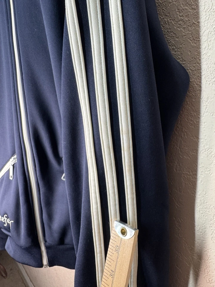 Chaqueta de Pista Adidas Originales Seefeld Azul Marino Rayas Blancas (Mujer XL) Foto 3 de 4