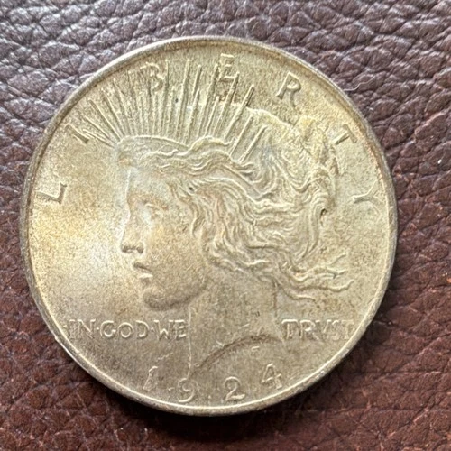 New Listing1924 Peace Dollar $1 Silver Coin Circulated Business Strike Uncertified $1