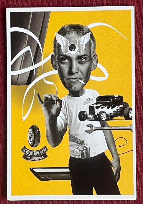 VON DUTCH Car Icon Painting Artist Postcard Workbook 2005 UCLA By Eddie Guy Auto