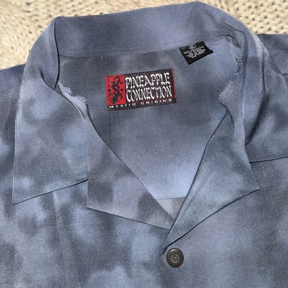 Y2K Pineapple Connection button Pattern Shirt - image 2