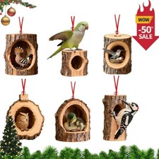 Forest Animal Acorn Christmas Ornament-Cozy Forest Xmas Pendant,2D Hang Decors