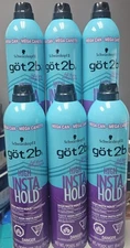 6x Got2b HIGH INSTA HOLD Spray Mega Cans 18 Oz/Each Schwarzkopf MEGA CAN
