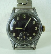 2 WK Dienstuhr Armbanduhr HELMA vor 1945