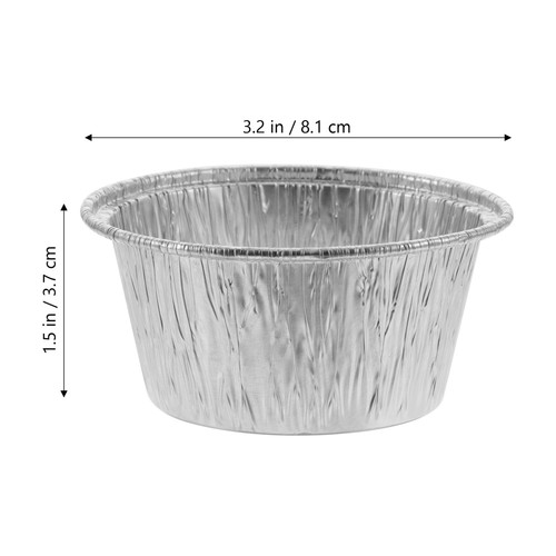 Paquete de 4 tazas de pudín de papel de aluminio para padre recipientes pequeños moldes de aluminio - Imagen 10 de 12