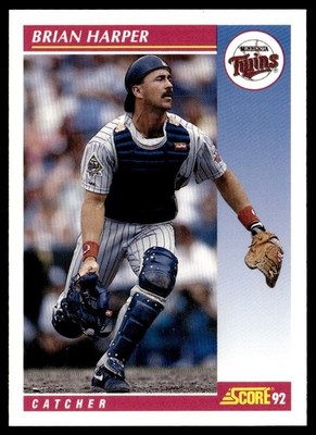 1992 Score Brian Harper Minnesota Twins #215