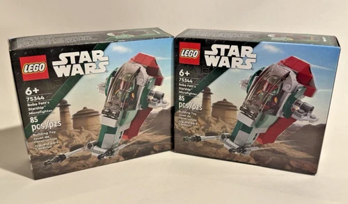 Lot of 2: LEGO Star Wars (75344) Boba Fett's Starship Microfighters NEW Retired!
