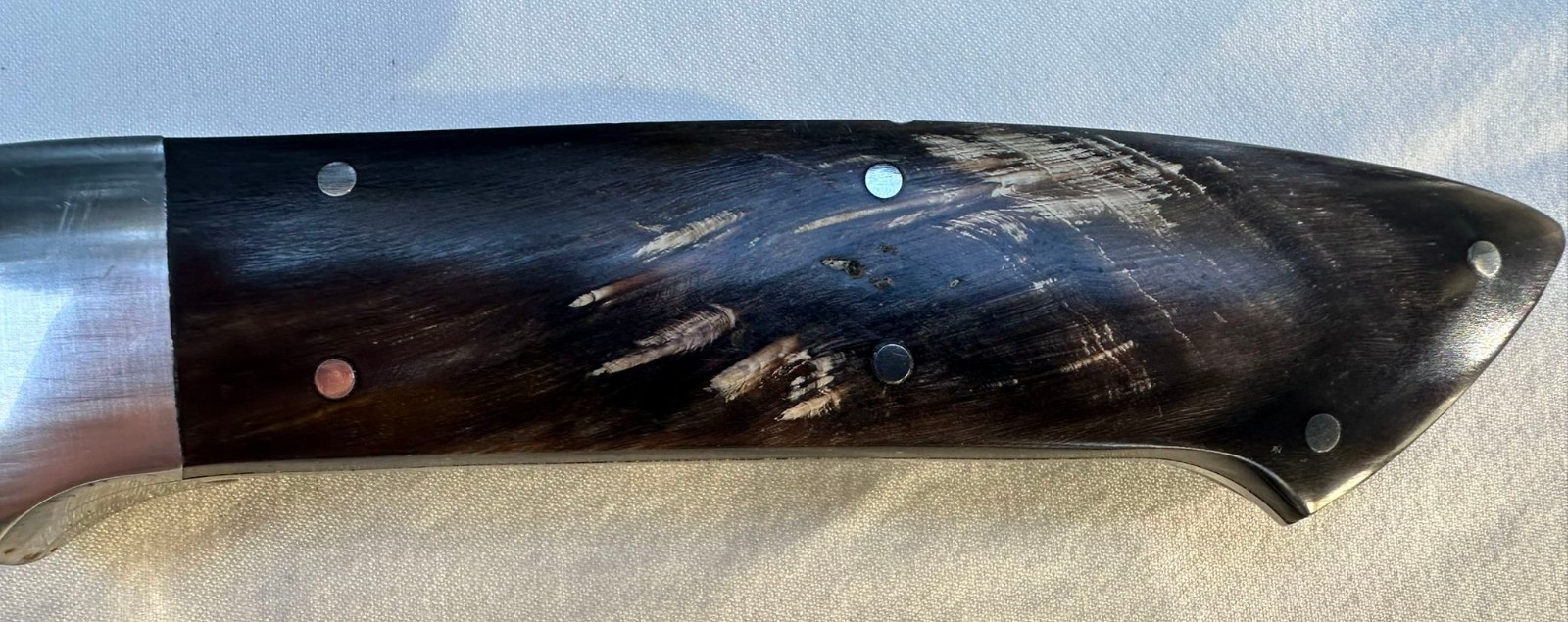 Stamascus N/V Raindrop Pattern Damascus Steel Knife - Famous Maker