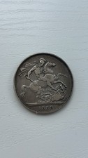 1889 Queen Victoria Crown Coin St George & Dragon British Era Uncertified