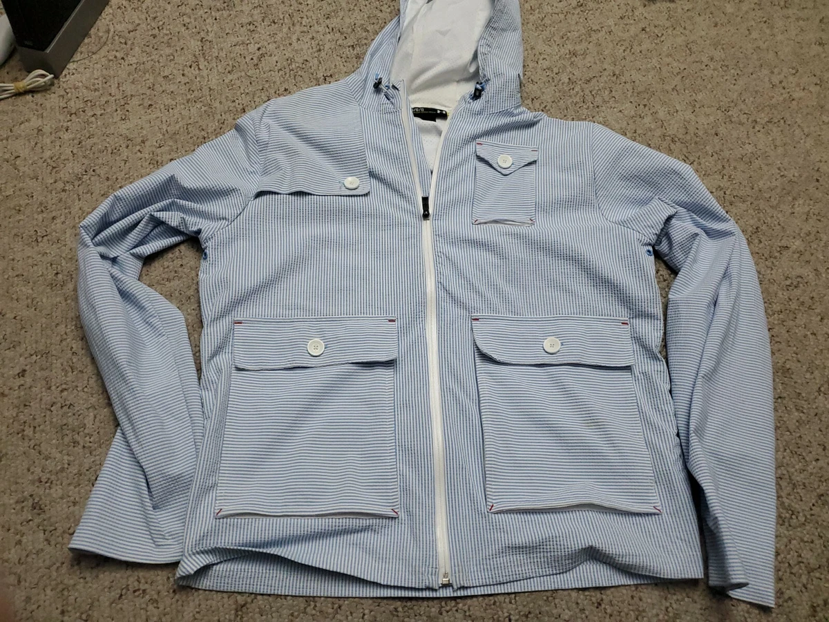 Under Armour Fishing Jacket Men s Large Vented button pockets Blue