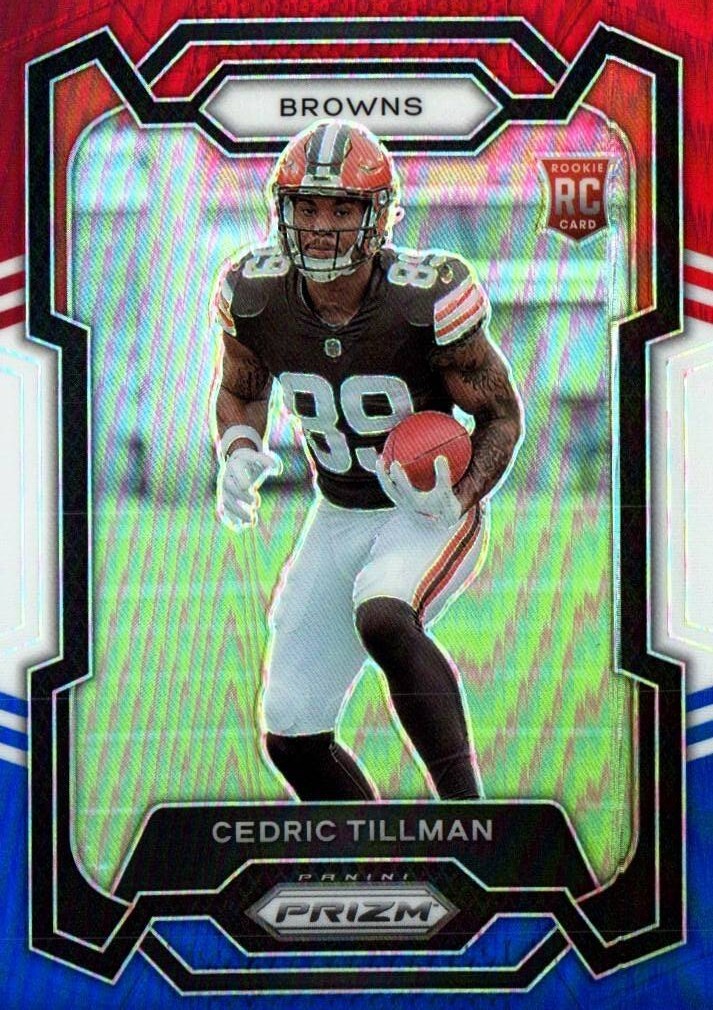 2023 Panini Prizm - Rookies #321 Cedric Tillman (RC)  RWB Prizm