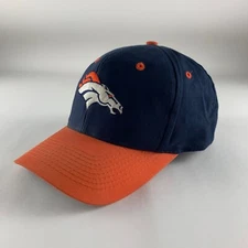 Denver Broncos NFL Vintage Navy Blue Orange Logo Athletic Snapback Hat