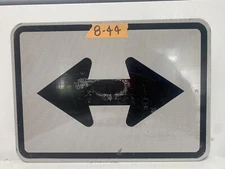 Traffic Road Street Sign Authentic Retired  Double Arrow 21"X 15"  8-44