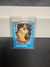 1990-91 Fleer Basketball Card '90 All-Star #4 Earvin Magic Johnson Lakers