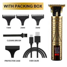 Electric LCD Hair Clippers Beard Trimmer Men Hair Cutting Barber Shaving Machine