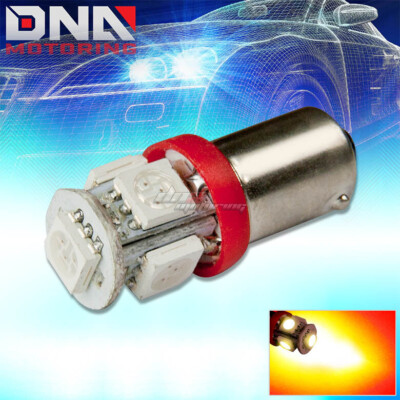5SMD 5 5050 SMD LED T10 BA9S CANBUS HIGH POWER RED INTERIOR DOME LIGHT BULB LAMP