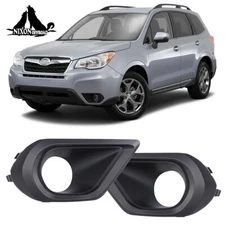 For 2014 2015 2016 Subaru Forester Fog Light Bezel Cover Front Bumper Frame Pair