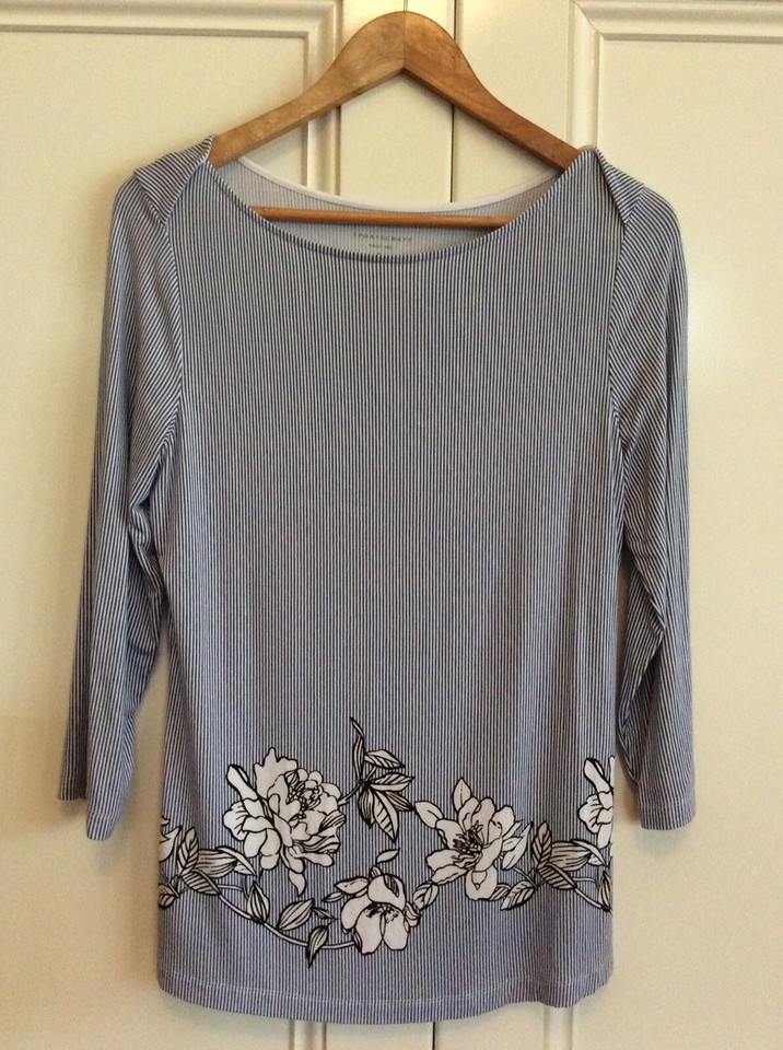Sportscraft Ladies Blue Striped Magic Tee Small ( S ) 🍃