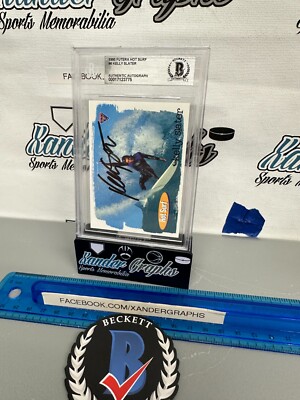 KELLY SLATER SIGNED AUTOGRAPHED 1995 95 FUTERA HOT SURF #6 ON CARD