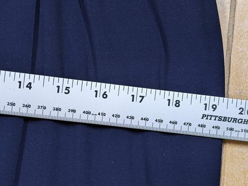 American Living Navy Party/Cocktail Dress Sz 14 Faux Wrap Ruched Flutter Classic - Picture 9 of 9