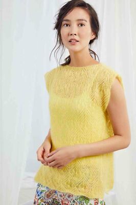 【U LAN】(UNISEX) Fine Mohair Short Sleeve Knit Chunky Mohair Sweater,hand Knit Women Pullover,bubble Long